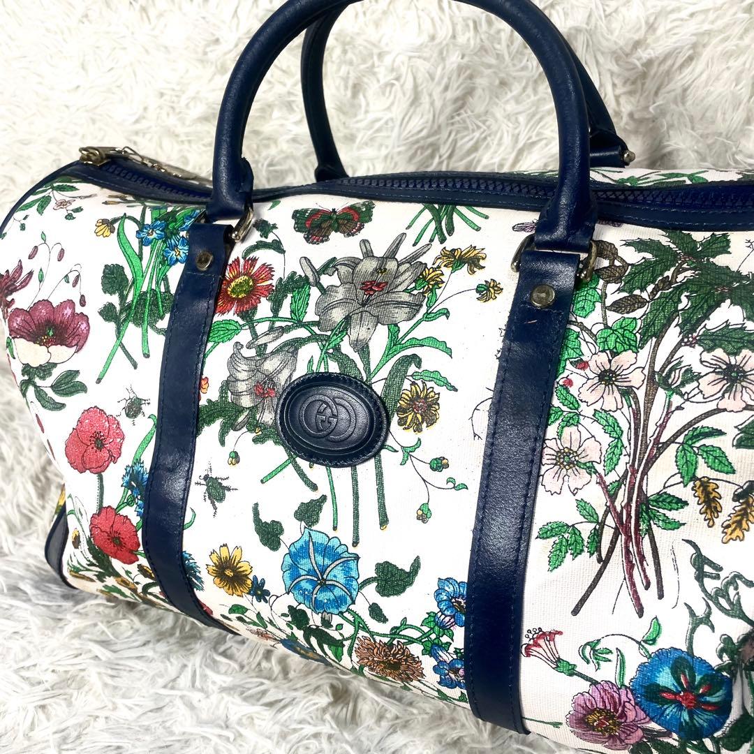 グッチ　GUCCI ボストンバッグ　花柄　大容量　レディース　ハンドバッグ