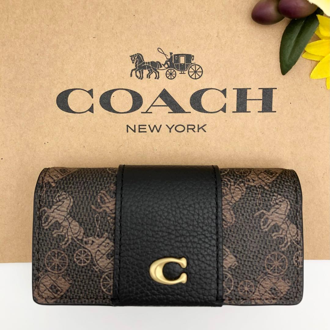 COACH ★大人気★ 6リング キーケース ホース アンド キャリッジ 新品