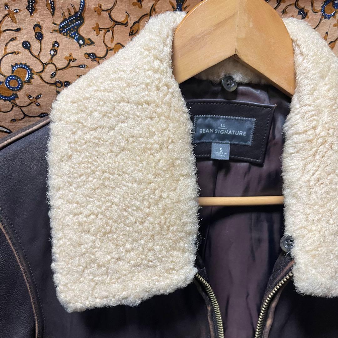 じ*ー様 美品☆LLビーンシグネチャー S★A-2タイプレザージャケット