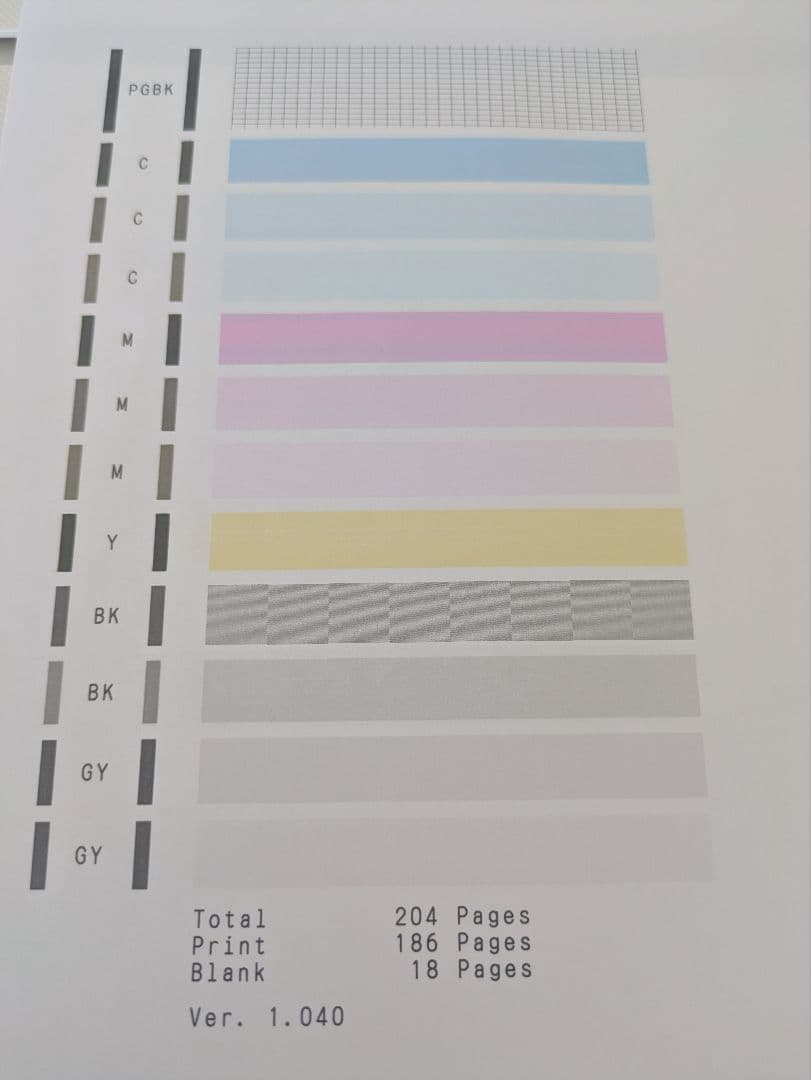 Canon PIXUS TS8330 印刷枚数 210枚 N8015