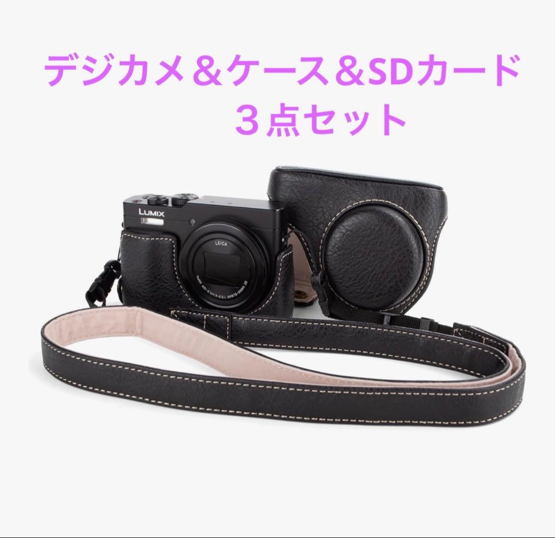 LUMIX DC-TZ99 レザーケース＆メモリカード付