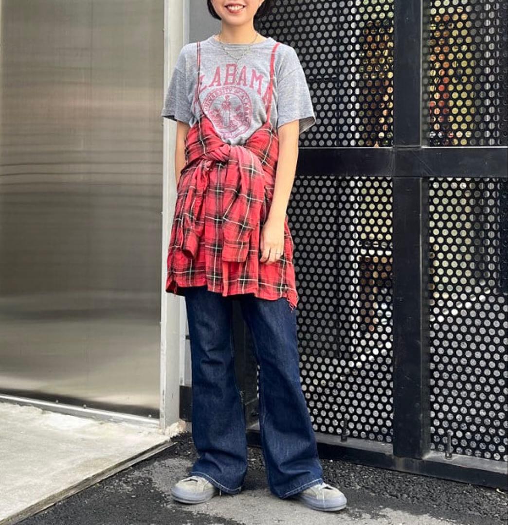 BEAMS BOY maturely / レーヨン ブリーチ チェック シャツ