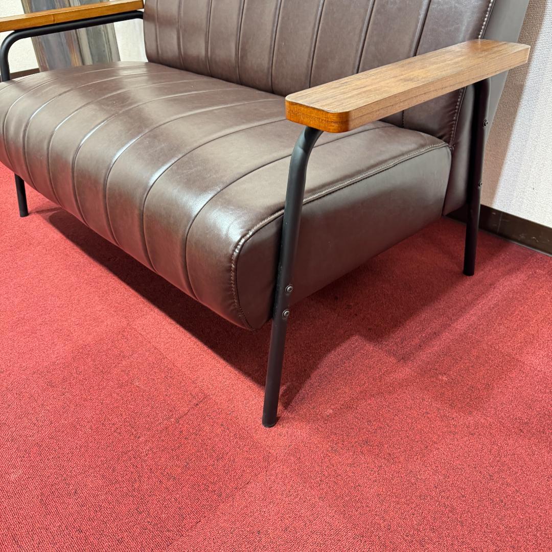 東京２３区配達無料　ニトリ2人掛けソファ　Nシールド ステイン2KD DBR