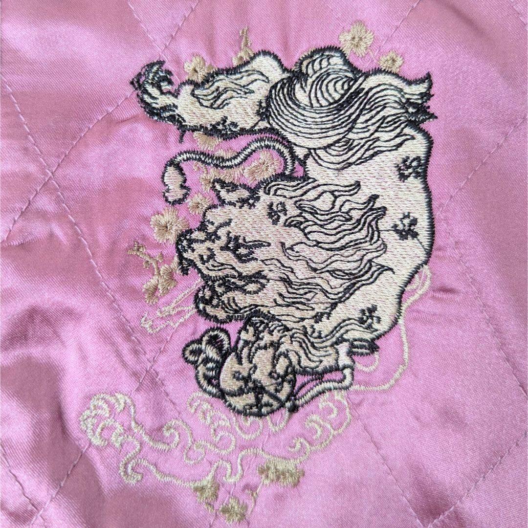 【コラボ♪】タケオキクチ×チキリヤ スカジャン 獅子 桜 縁起