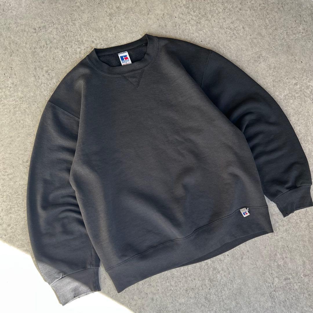 90s Russell ラッセルアスレチック 無地スウェット USA製 黒