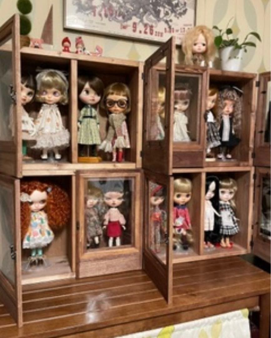 みさぽーママ　人形用木製収納ケース　ハンドメイド　アイシードール　ブライス