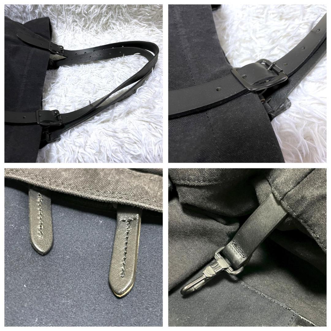 PORTER BRIDGE バイオウォッシュ キャンバス トートバッグ ブラック