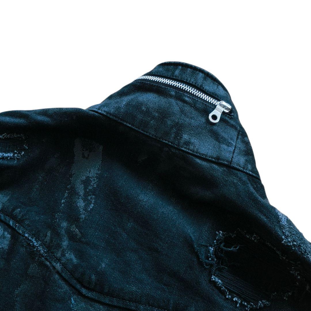 レア✨️NO ID.×OVERDESIGN ストレッチデニム WライダースJKT