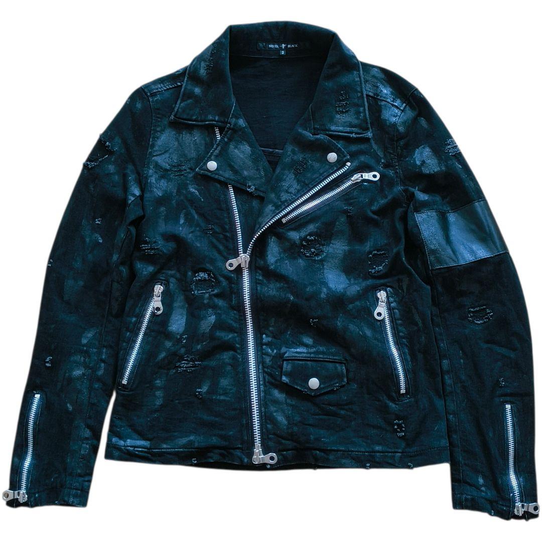レア✨️NO ID.×OVERDESIGN ストレッチデニム WライダースJKT
