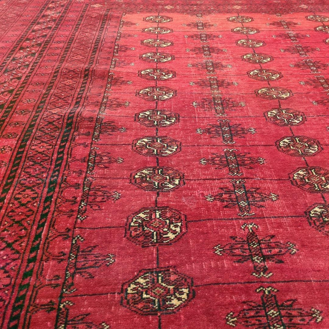 ヴィンテージラグ　トルクメン　トライバルラグ アフガニスタンラグ　手織り絨毯