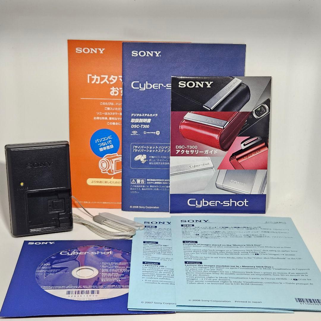 美品 付属品多数 SONY Cyber-shot DSC-T300 シルバー 箱