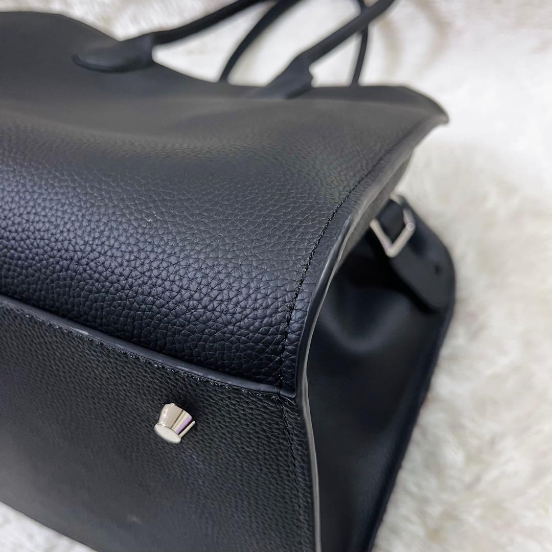 美品 ジストリー SIDE BELT BOSTON BAG ボストンバッグ 黒