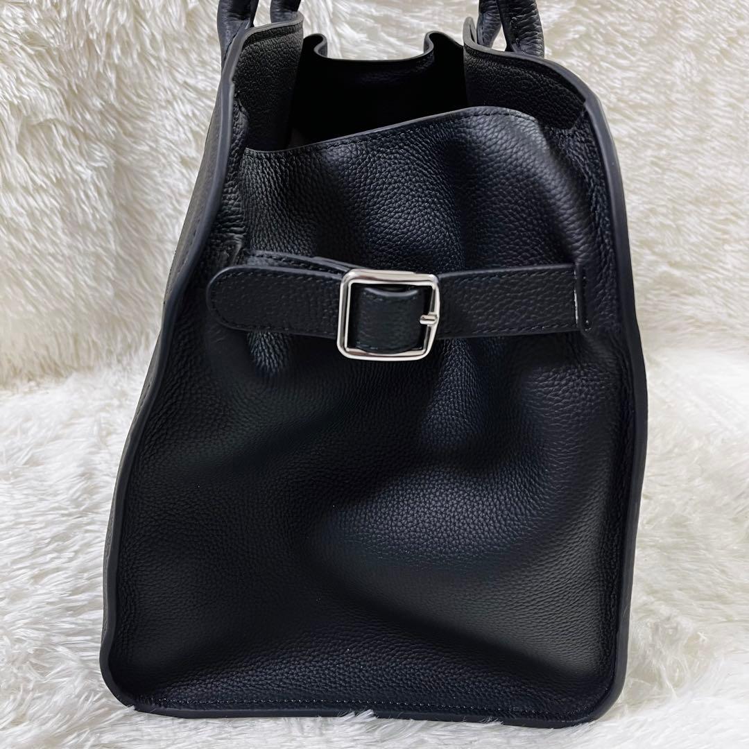 美品 ジストリー SIDE BELT BOSTON BAG ボストンバッグ 黒