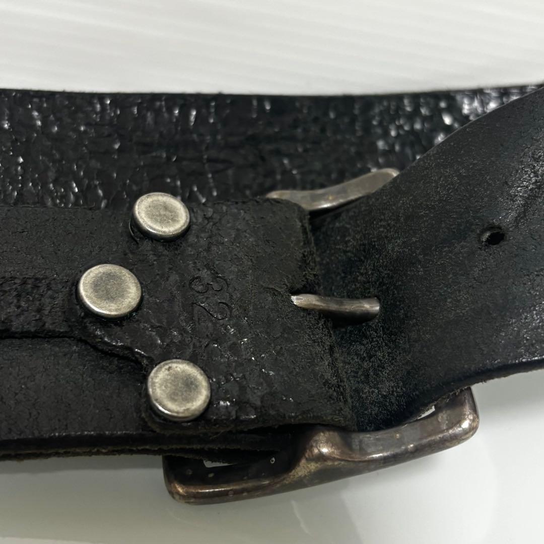 RRL ダブルアールエル エイジング加工 バックル レザーベルト 32