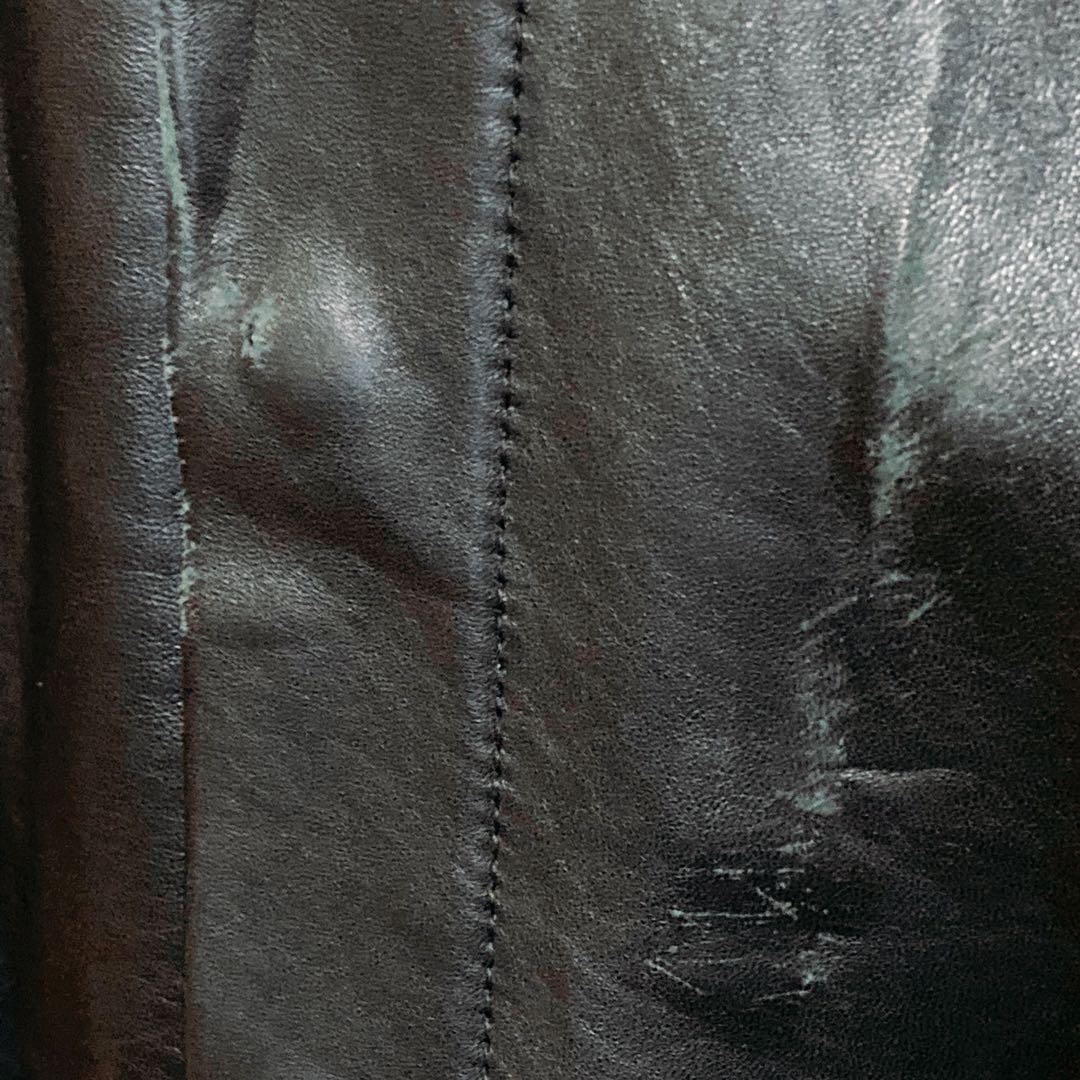 ダナ・キャラン【DKNY】ラムレザー シャツ ジャケット 革ジャン ヴィンテージ