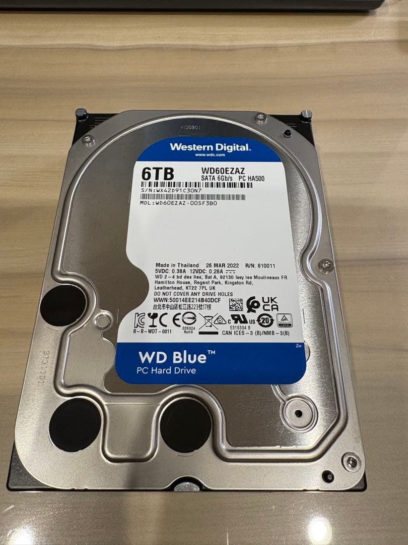 外付けハードディスク・ドライブ Western Digital WD Blue 6TB HDD