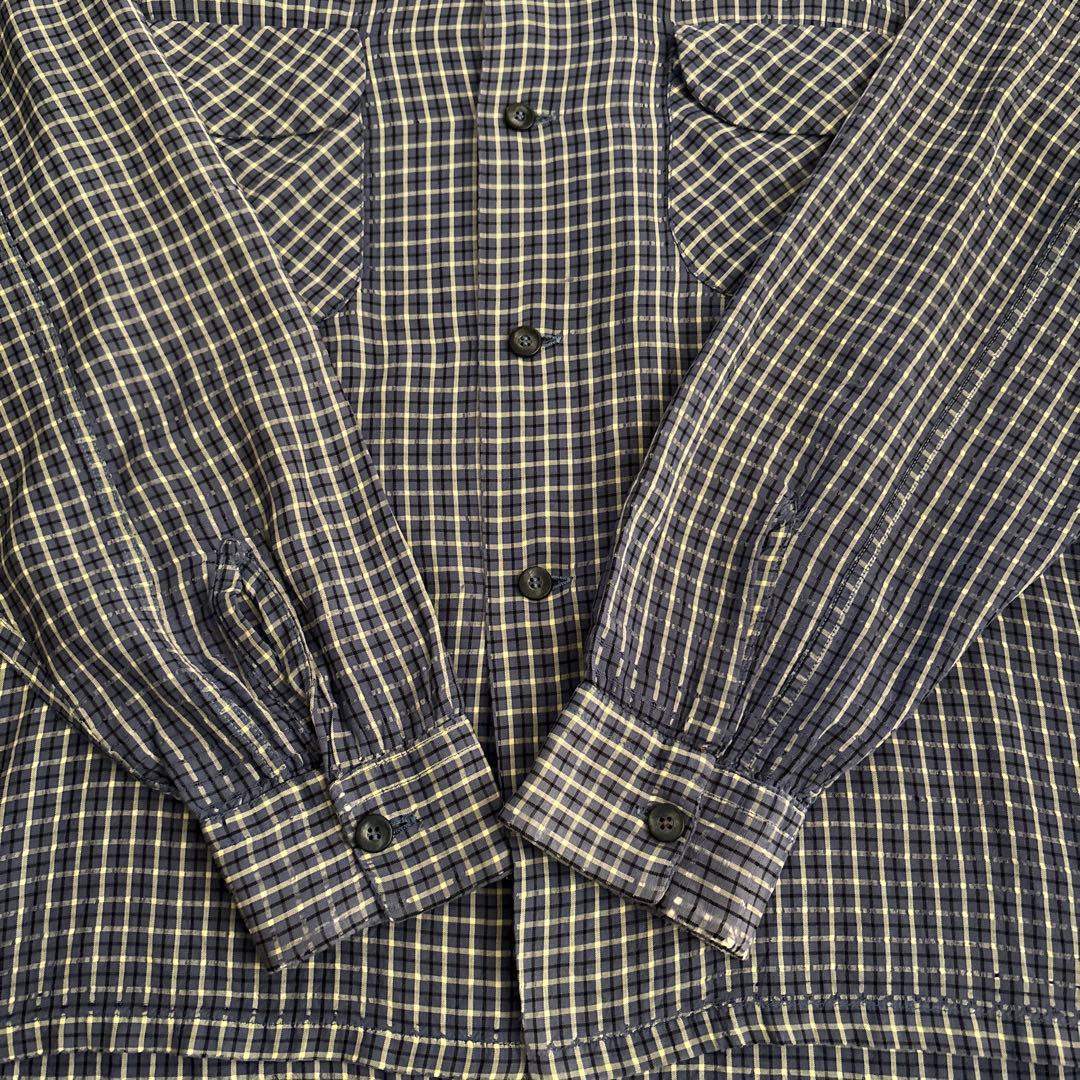 【50sビンテージ】Campus レーヨンシャツ シャドー 織柄 L ロカビリー