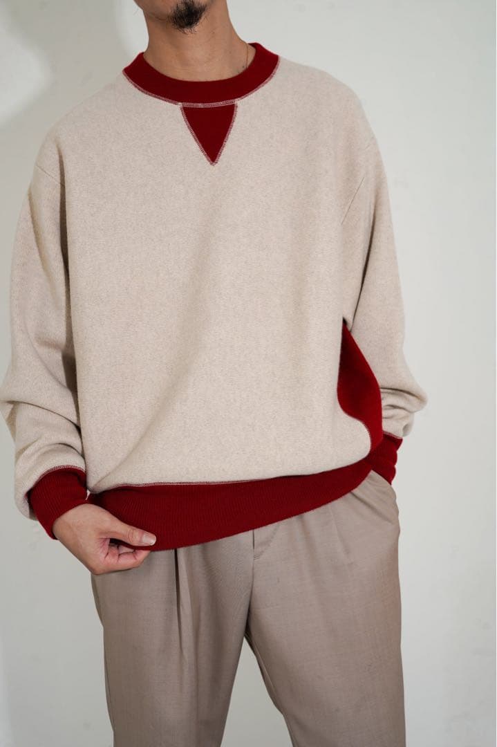 MEIAS カシミヤ100% スウェット　ニット　L カシミア