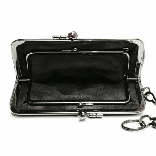 特価JAM  MADEコラボ限定　印傳屋ブラック編み込がま口財布　鹿革