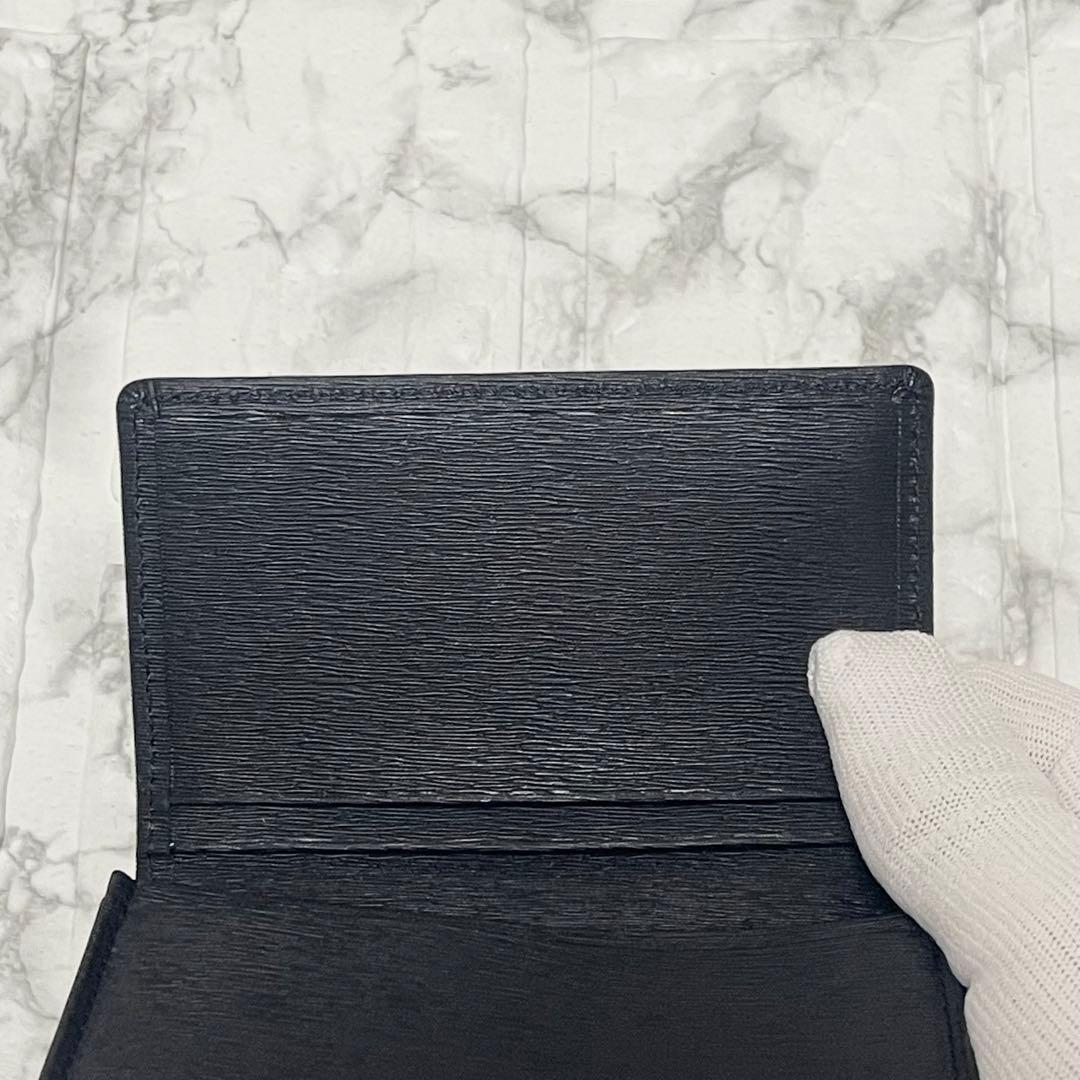 美品PORTER ポーター　カレント　名刺入れ　カードケースブラック　黒　レザー