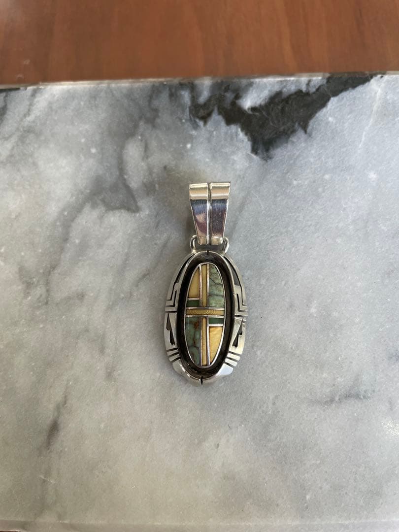 【美品　希少】ジェリーネルソン／ナバホ族 マルチストーン インディアンジュエリー