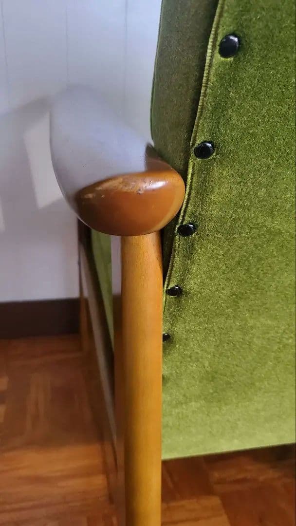 カリモクソファ　1人掛け　60Kチェア 1シーター モケットグリーン