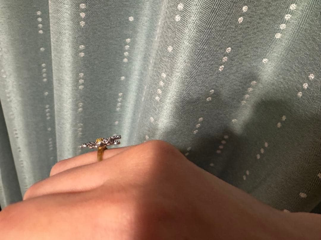 ビズー　タンザナイト K18×PT リングフルール bizoux リング9号