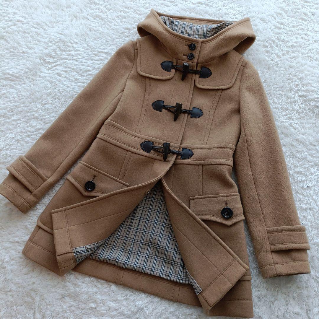 【美品】バーバリーブルーレーベル　ダッフルコート　Aライン　ノバチェック　M