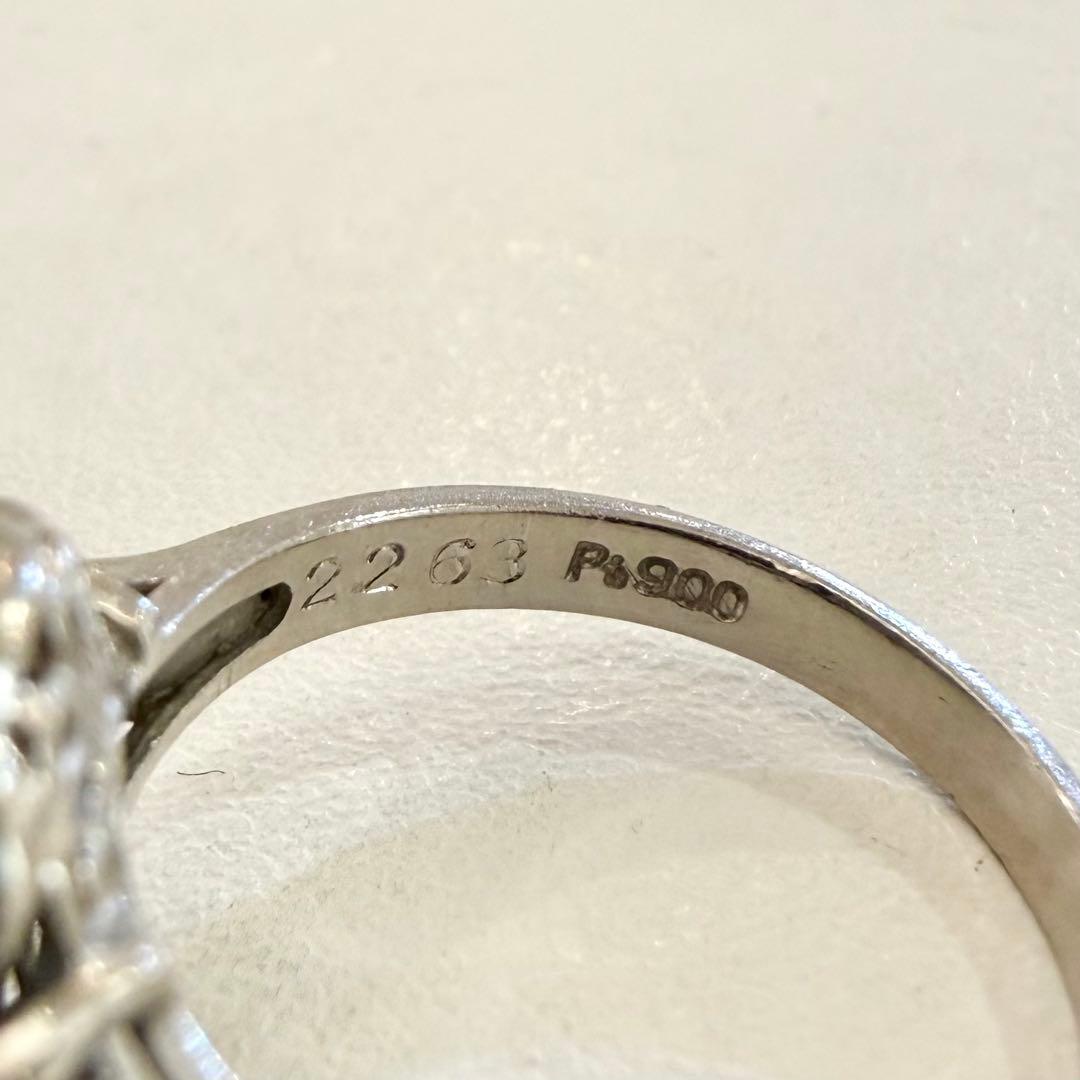 Pt900 ブルーサファイア 2.263ct ダイヤ 0.10ct リング