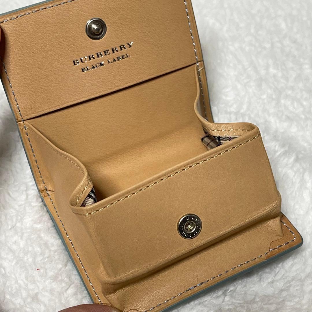 未使用 バーバリーブラックレーベル 本革 ケース ノバチェック
