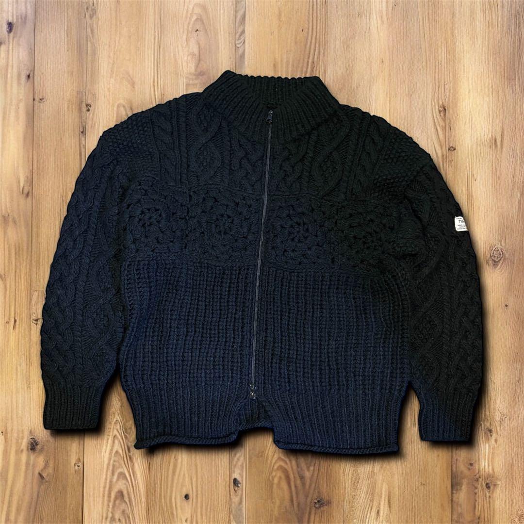 新品　エレファントトライバルファブリックス　Chaos Aran Knit 黒