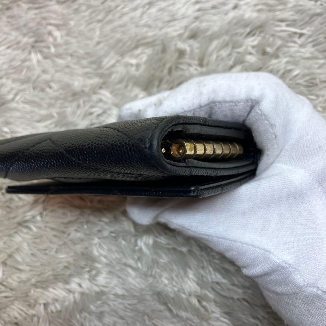 美品✨サンローラン 6連キーケース カサンドラ キャビアスキン キルティング