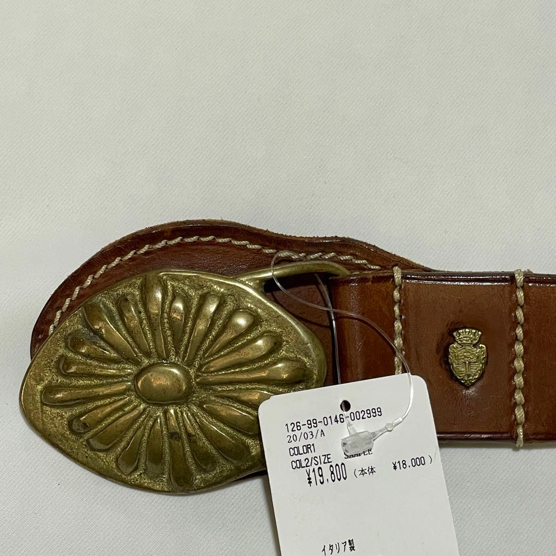 フェリージ Felisi ブラスバックル×レザーベルト イタリア製 試着のみ