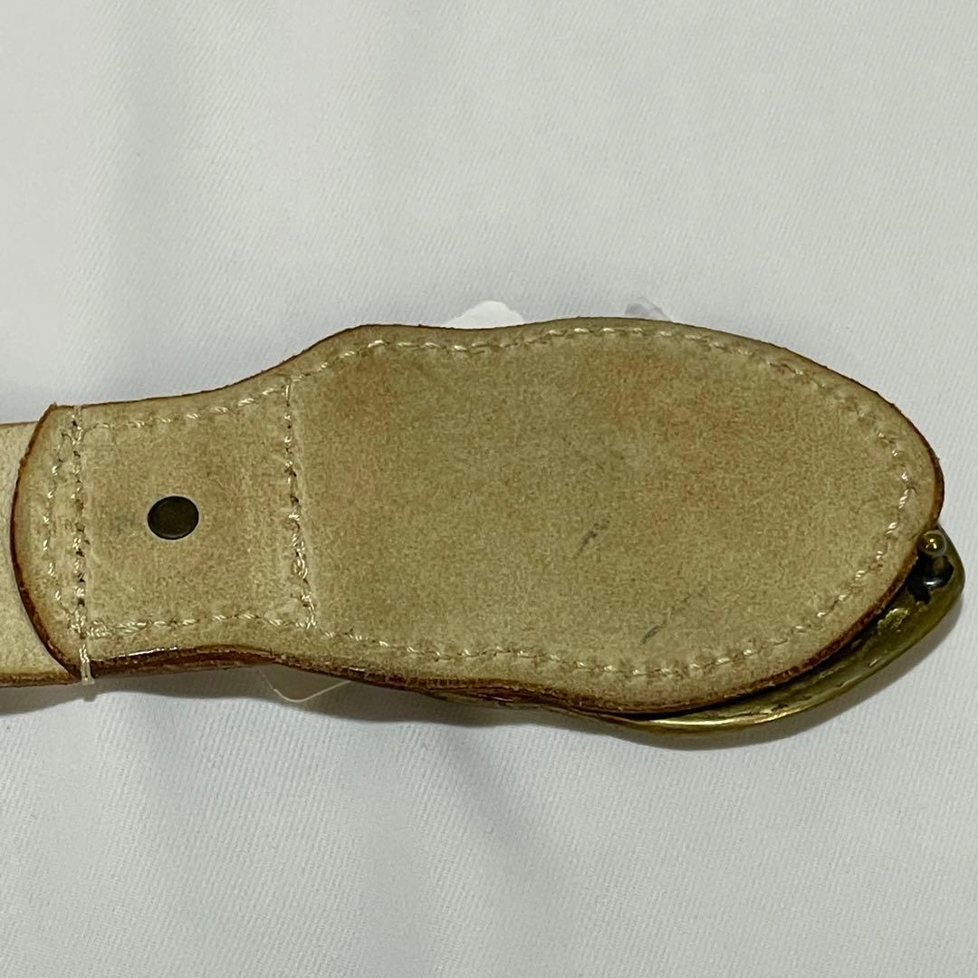 フェリージ Felisi ブラスバックル×レザーベルト イタリア製 試着のみ