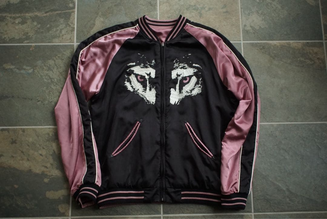 DIESEL ウルフ/ライオン 刺繍 リバーシブル スカジャン ディーゼル L