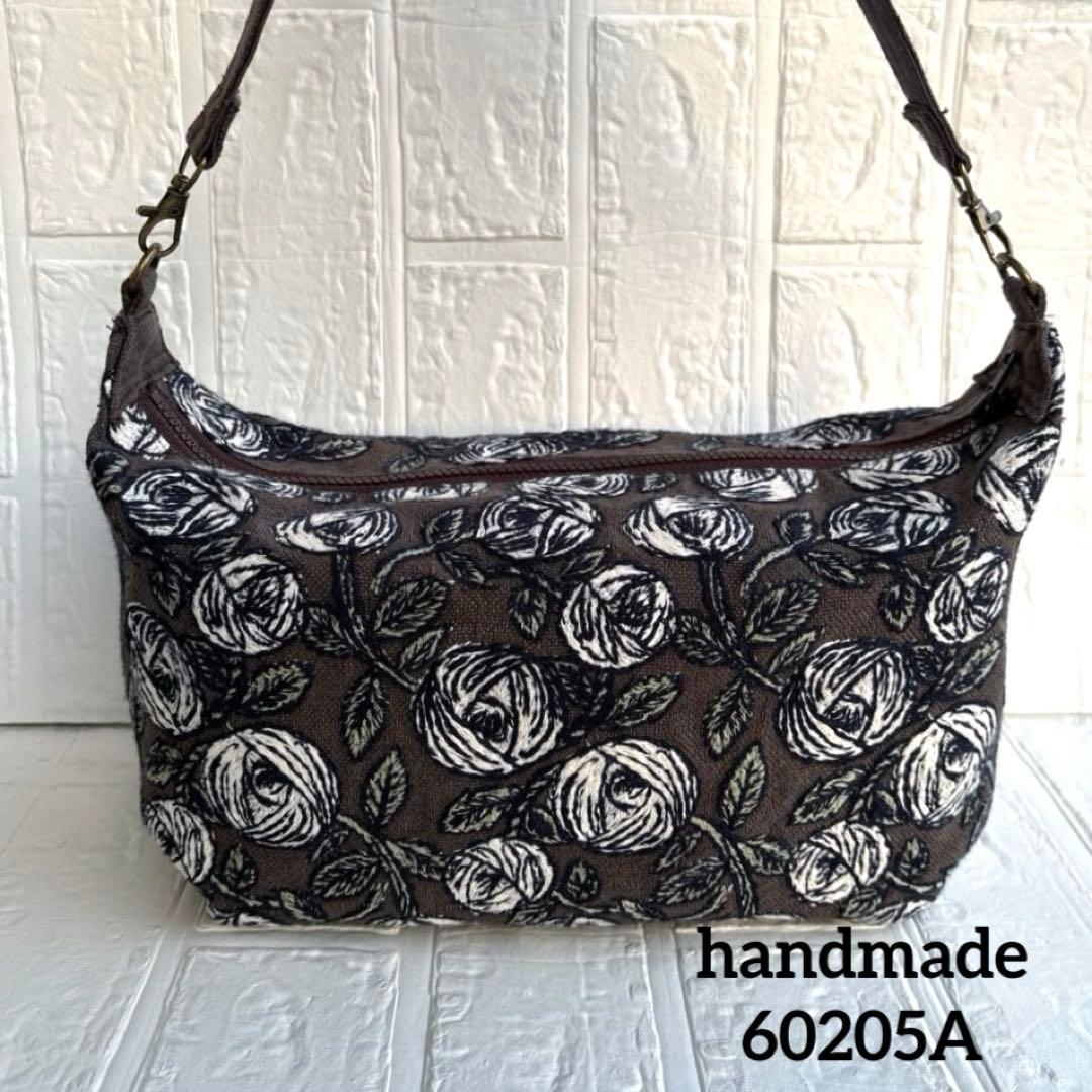 60205A ハンドメイド　ミナペルホネン　ボックス型ワンショルダーバック