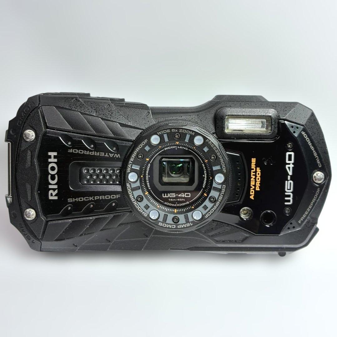 RICOH WG-40 防水デジタルカメラ　ブラック　付属品一式　説明書　箱付き