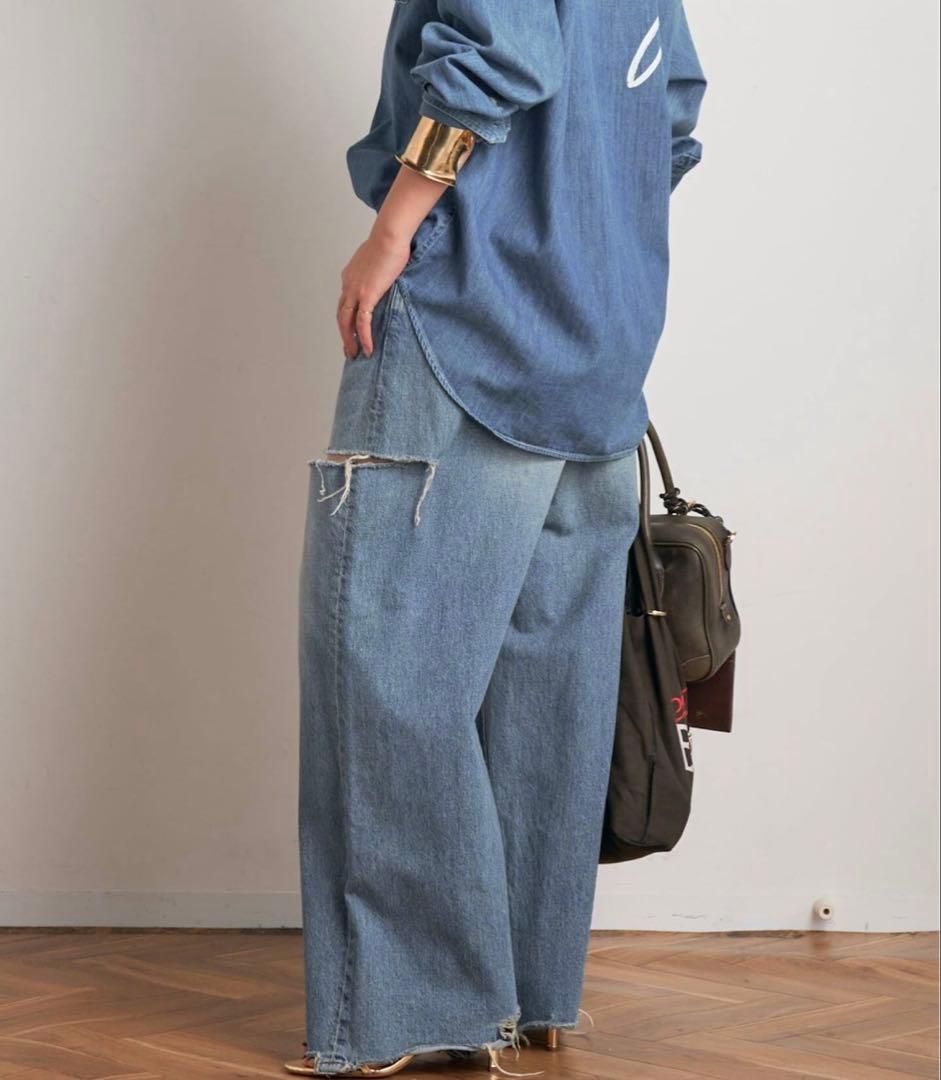 AP STUDIO Attick by Johnbullダメージワイドデニム