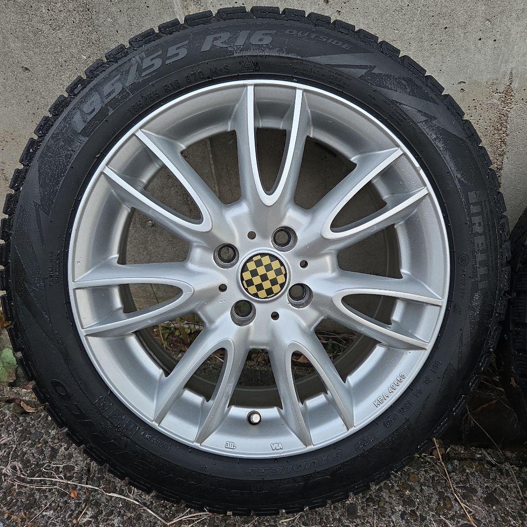 中古　スタッドレスタイヤホイール4本 16インチ 4H100 6.5J +48