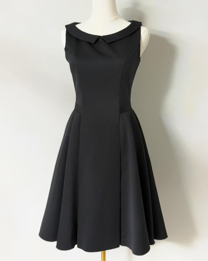 りん★Rene/ルネ ノースリーブ ワンピース ブラック ポリエステル34