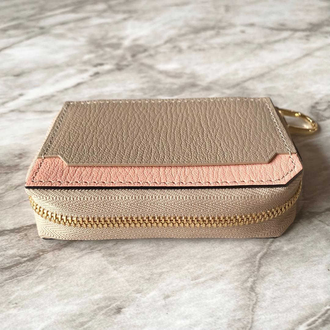 2296【新品 ラルコバレーノ】キーケース★鍵入れ★カードキー★レザー★ピンク★