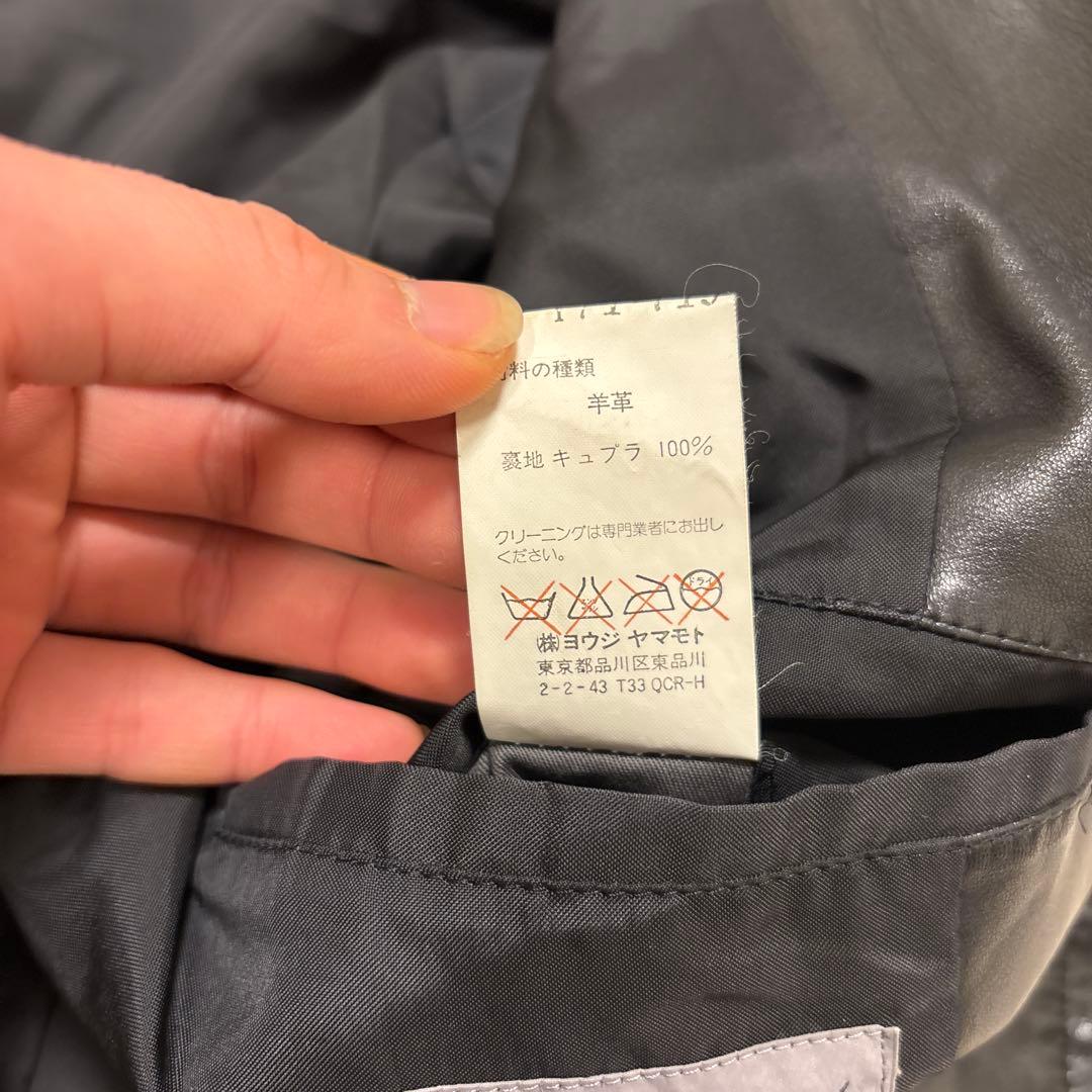 ジャケット・アウター 00s yohji yamamoto lamb lether jacket