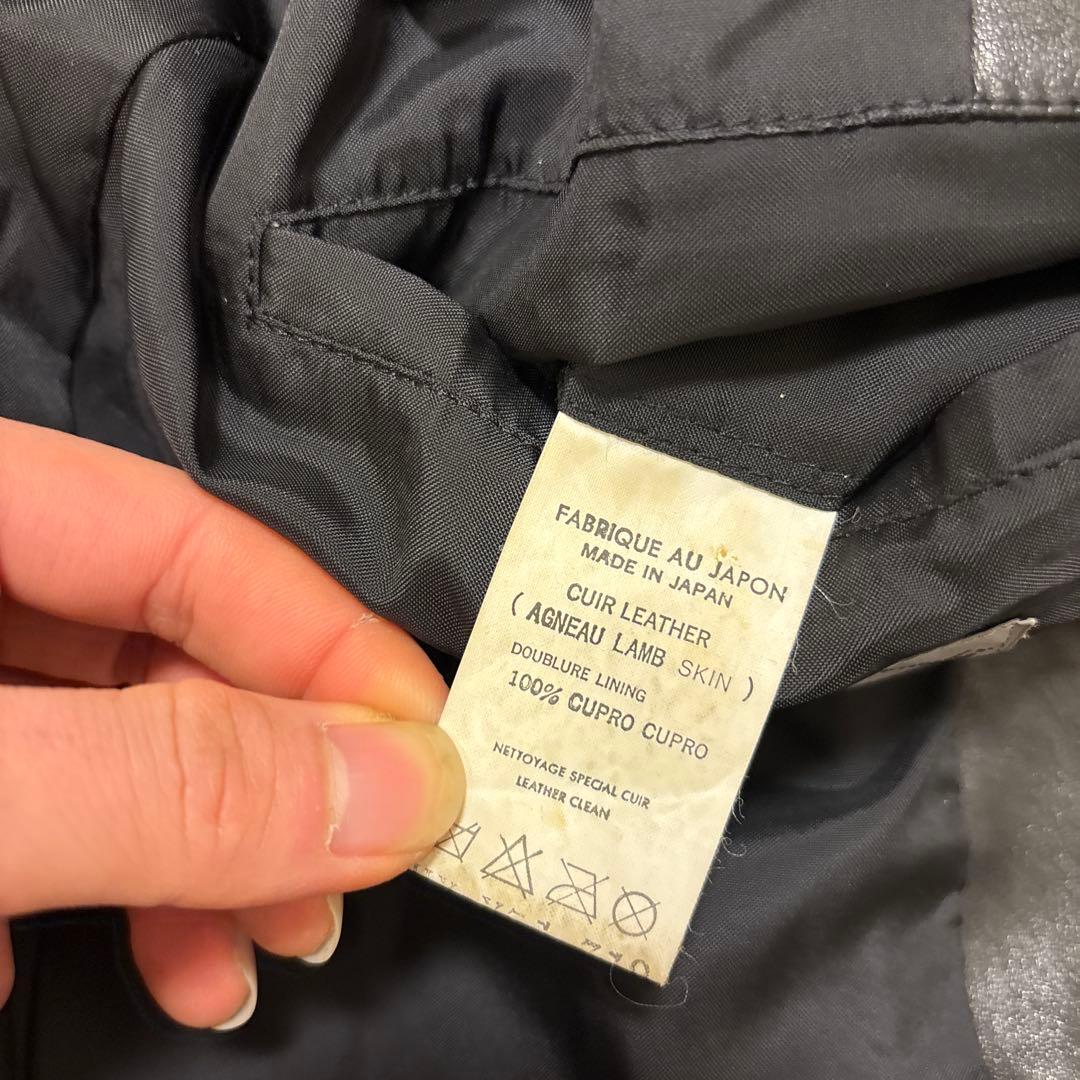 ジャケット・アウター 00s yohji yamamoto lamb lether jacket