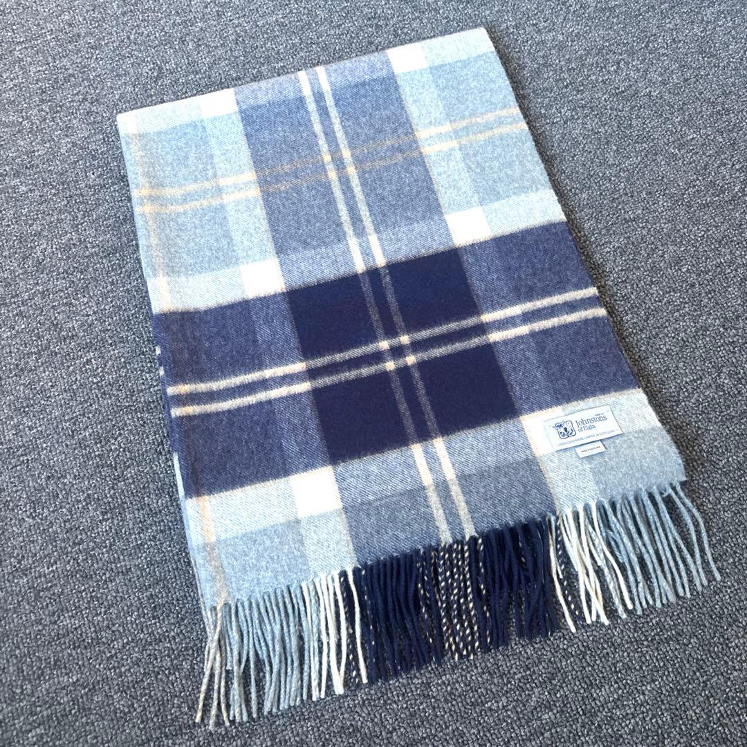 ジョンストンズ✳︎カシミヤ100%大判ストール✳︎SilverBannockbane