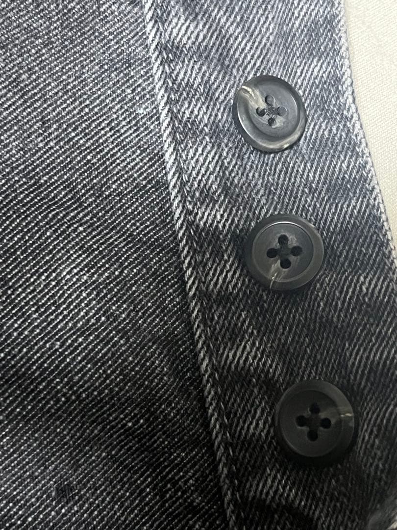 GRANCY 24SS フリンジデニムスカート　グレー　Mサイズ