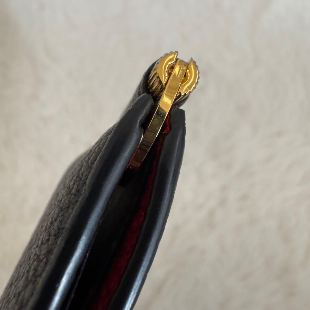 美品　トムフォード　マネークリップ　バイカラー　黒　レザー