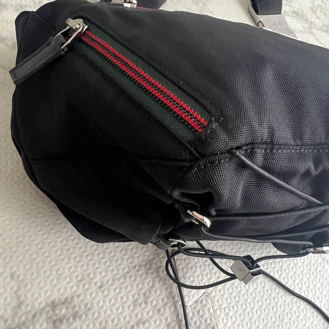 極美品✨グッチ ボディバッグ キャンバス シェリーライン ブラック Y2K