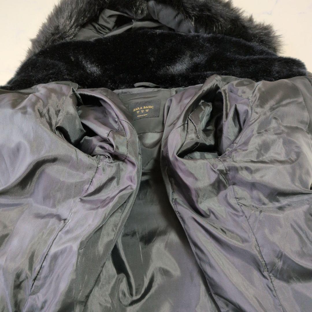 ZARA ザラ ダウンジャケット グレーダックダウン ベルト付 M 黒 2way