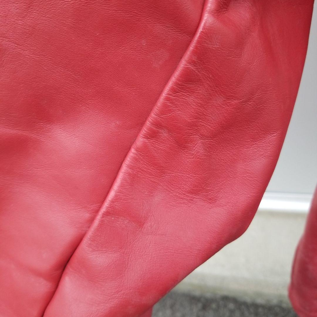 Schott 赤 レザー ライダースジャケット　641 XL