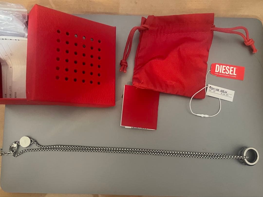 DIESEL Double Ring Chain Necklace ネックレス